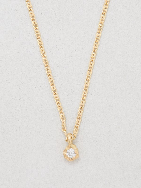 Healers Diamond & 18kt recycled gold necklace