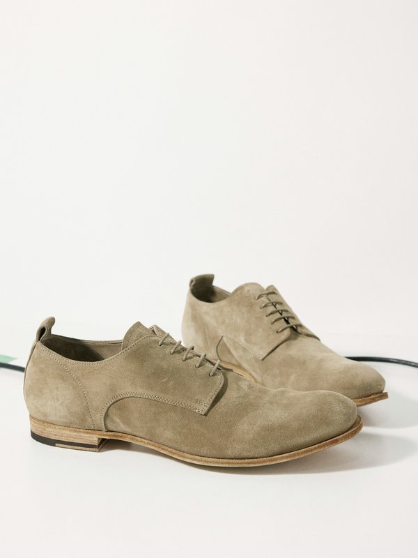 Brown Stereo 003 suede Oxford shoes | Officine Creative | MATCHES UK