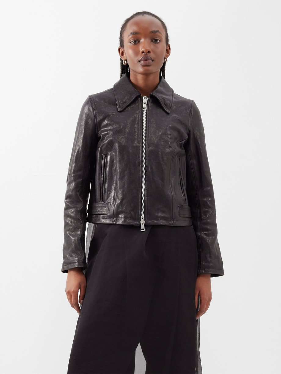 Black Throttle leather jacket | OUR LEGACY | MATCHESFASHION UK