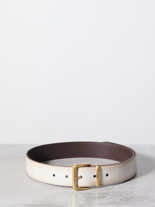 Miu Miu Distressed leather belt