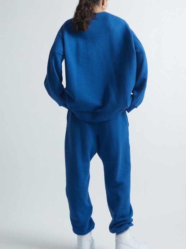 Blue Cropped organic-cotton track pants | Raey | MATCHES UK