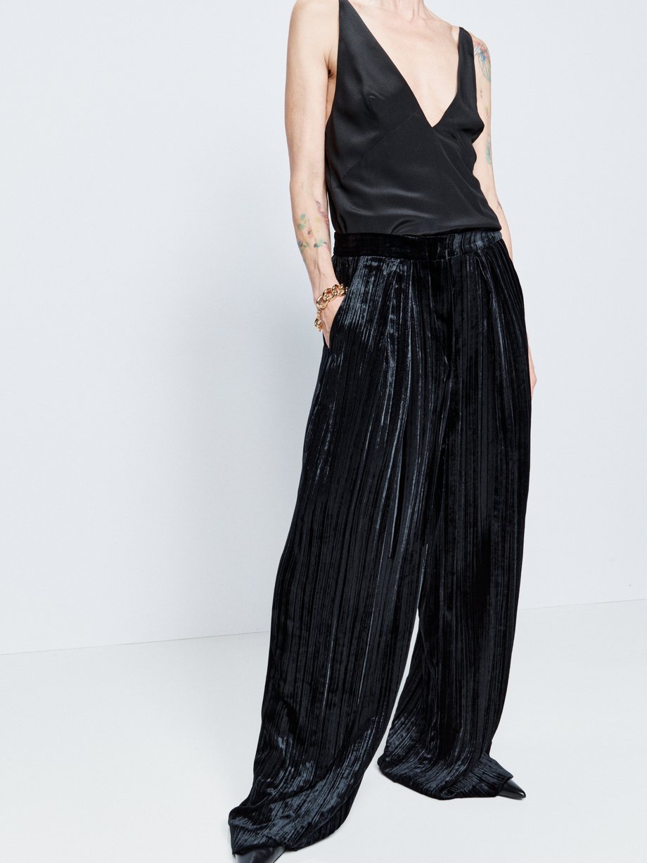 Women's New look Black Velvet Trousers. UK Size 10. Cropped Elasticated  Waist. | eBay