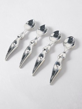 Anissa Kermiche Set of four Tea-Spoon Me steel teaspoons