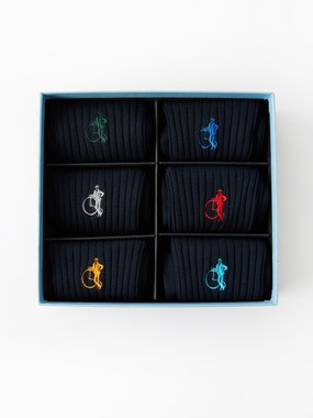 London Sock Company Pack of six Simply Sartorials cotton-blend socks