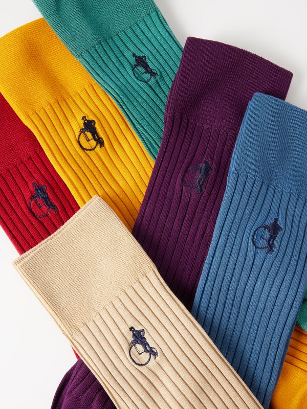 London Sock Company Pack of 15 Simply Seasonal cotton-blend socks