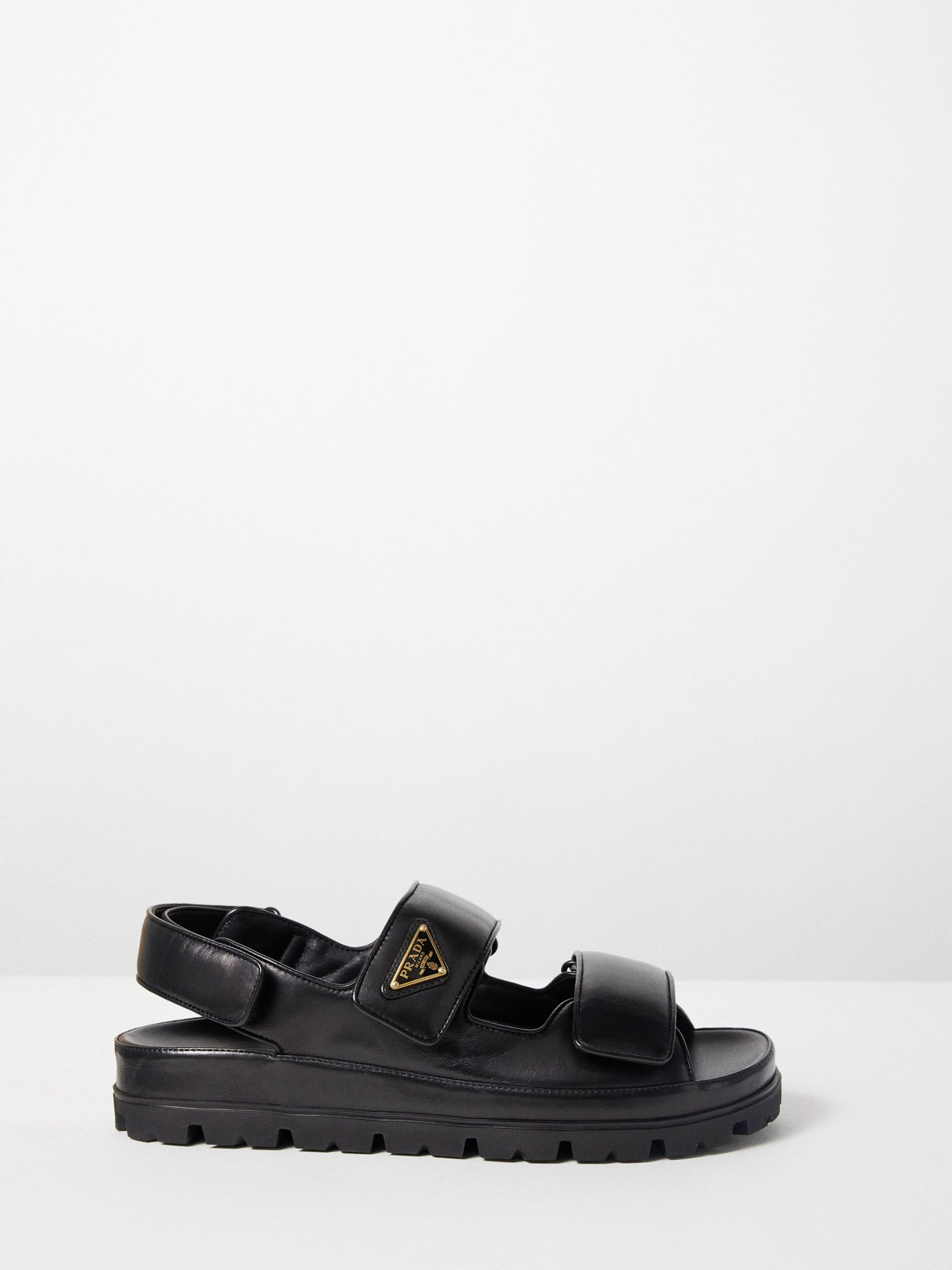 Pratt logo discount and leather sandal