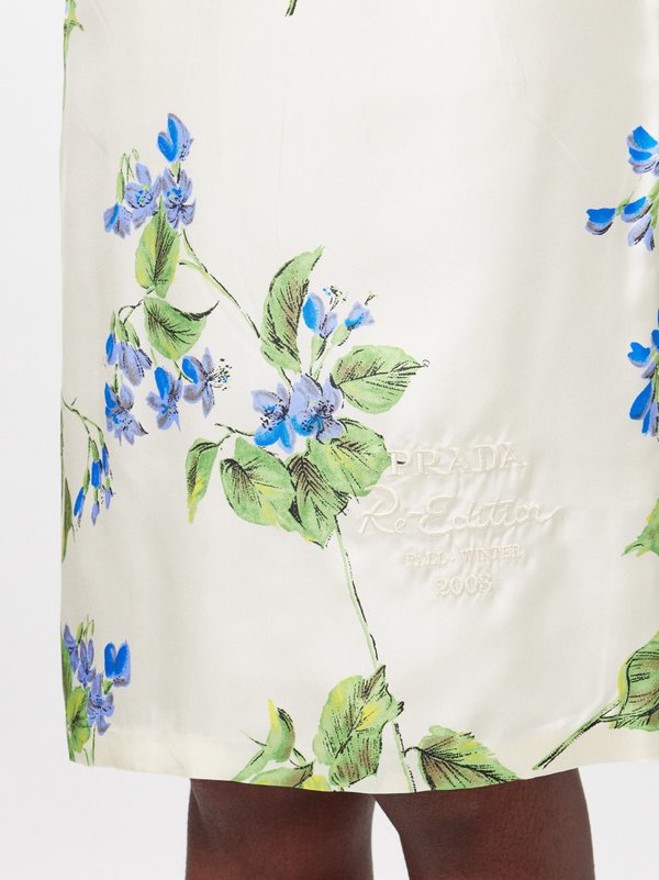 Prada Re-Edition 2003 floral-print silk midi dress