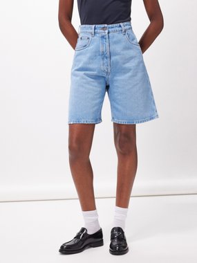 Prada Bleached denim Bermuda shorts