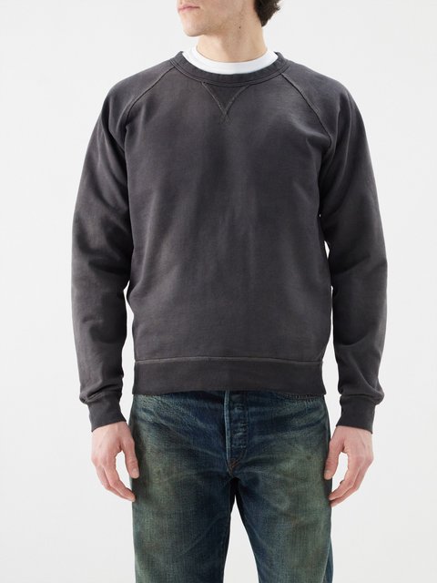 Black Raglan-sleeve cotton-jersey sweatshirt | RRL | MATCHES UK