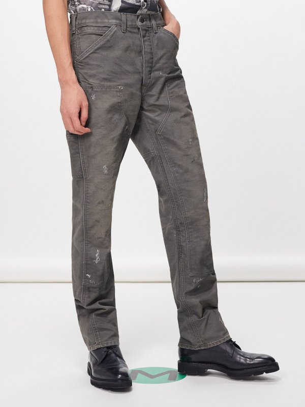 Garment Washed Flat Front Trouser - Stone Cotton Canvas – Natalino