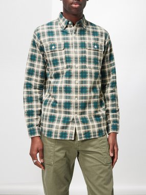 RRL Matlock patch-pocket check cotton shirt