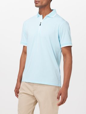 Bogner Cody technical-jersey zipped polo shirt