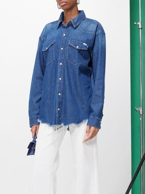 MOTHER The Western distressed denim shirt