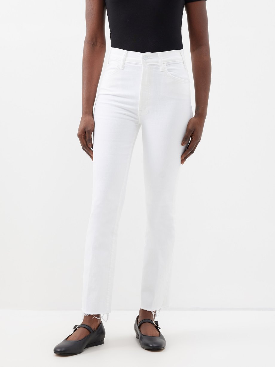 White The Hustler Ankle Fray jeans | Mother | MATCHESFASHION UK