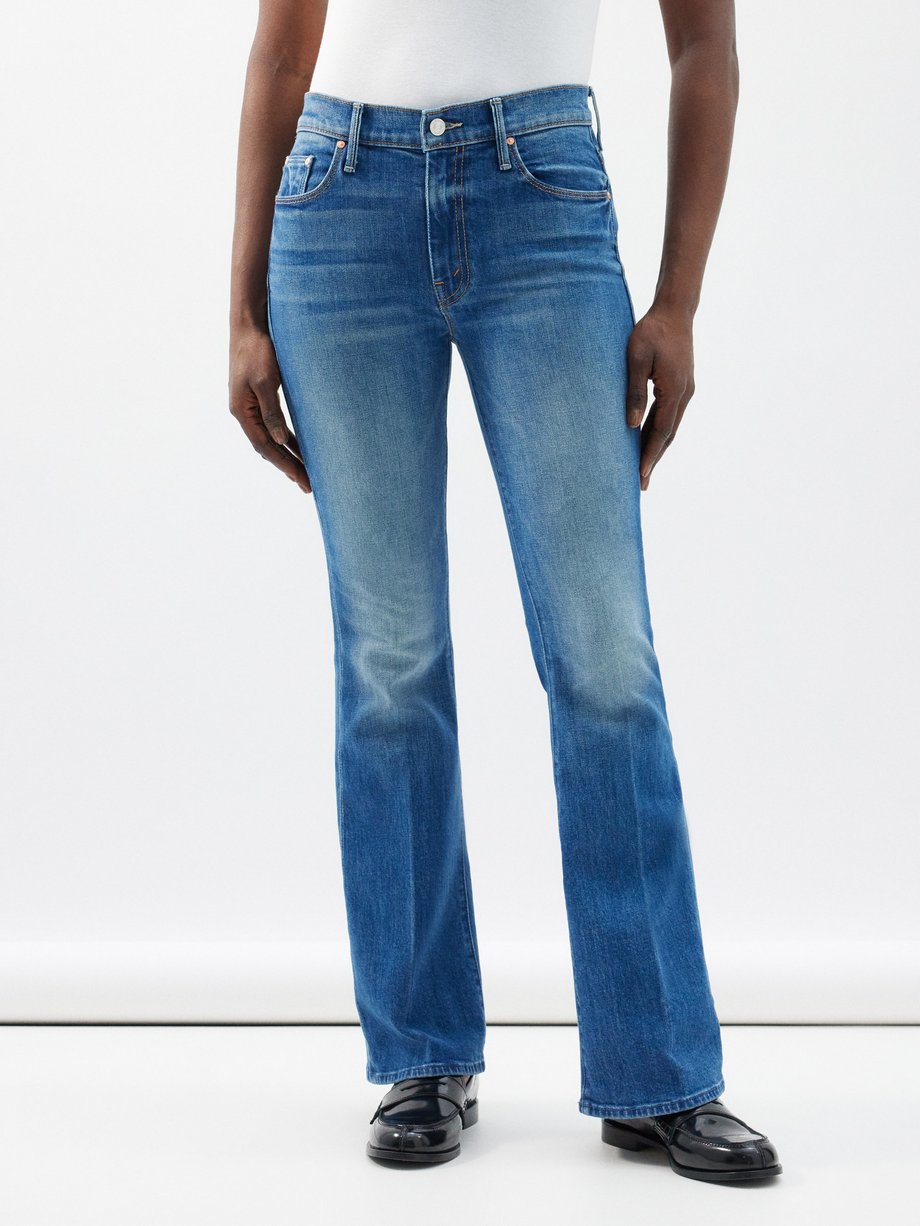 Blue The Weekender flared-leg jeans, MOTHER