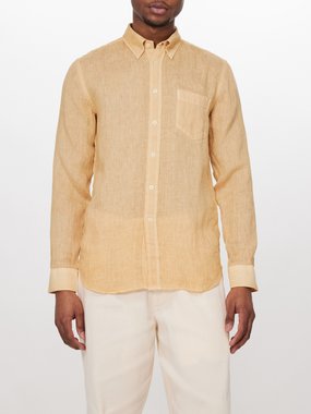 120% Lino Patch-pocket linen shirt