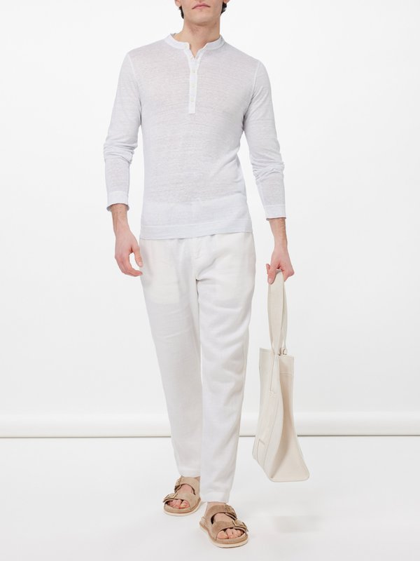 120% Lino Linen long-sleeved top