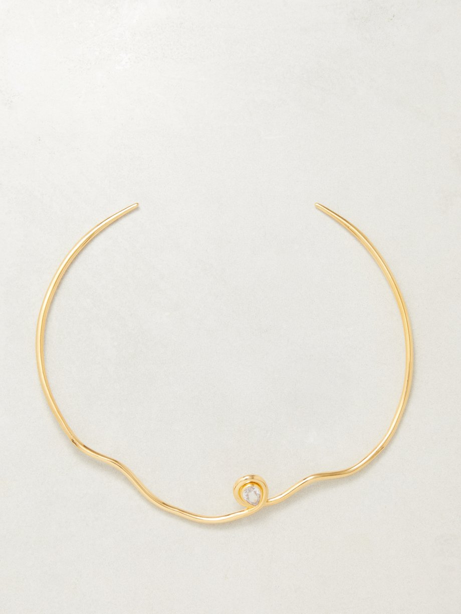 Anissa Kermiche Loopy 18kt gold-plated choker necklace