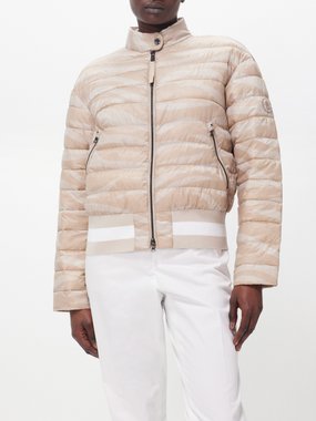Bogner Kosy zebra-print recycled-blend padded jacket