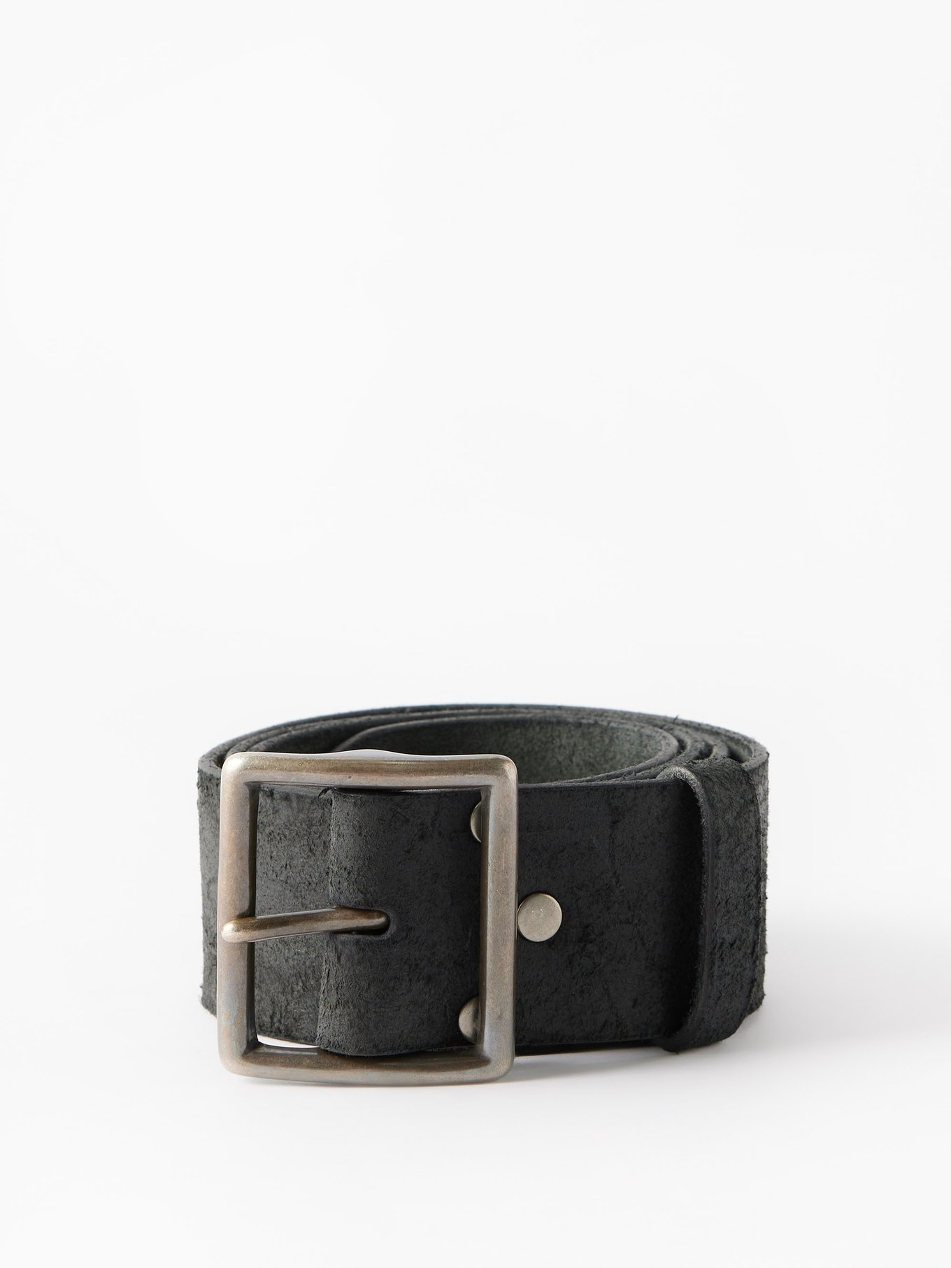 ついに再販開始！】 RRL Distressed Leather Belt Black イタリア製