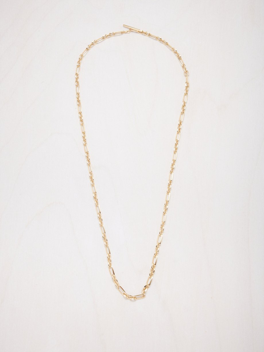 Lizzie Mandler Figaro chain 18kt gold necklace