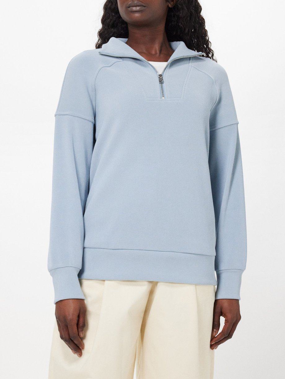Varley Rhea half-zip cotton-blend sweatshirt