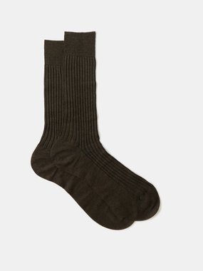 Pantherella Danvers ribbed-knit cotton-blend socks