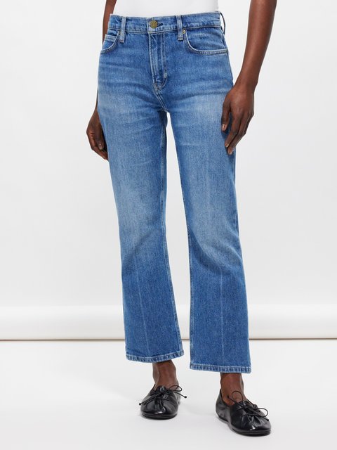 Blue The 70s Crop bootcut jeans | FRAME | MATCHES UK