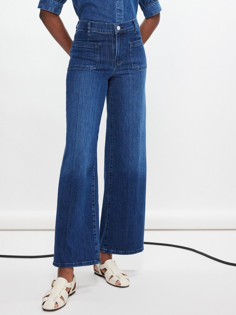 Blue Le Slim Palazzo wide-leg jeans | FRAME | MATCHES UK