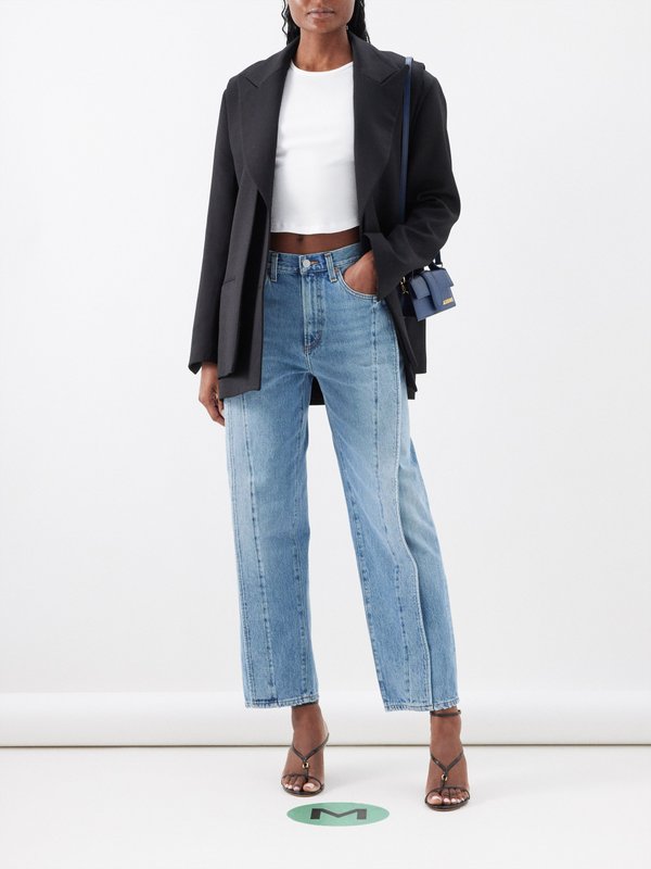 AGOLDE Fold organic-cotton cropped jeans