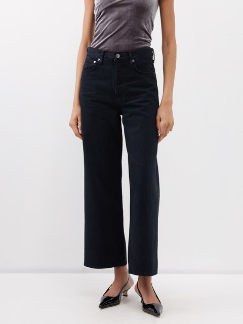 Black Ren straight leg jeans Agolde MATCHES UK