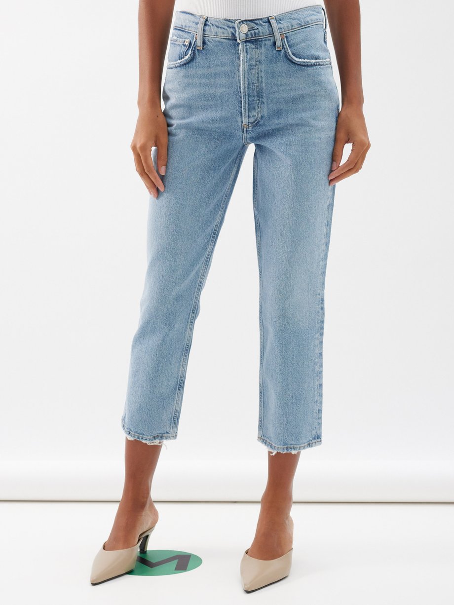 AGOLDE (Agolde) Riley cropped slim-fit jeans