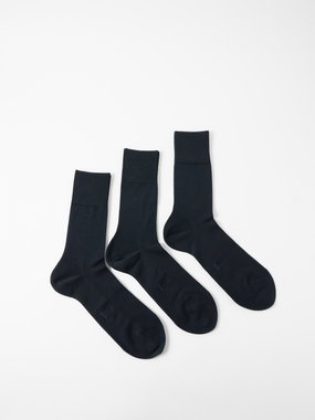 Falke Pack of three Tiago cotton-blend socks