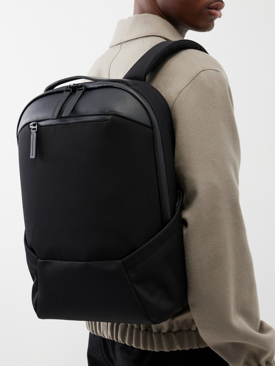 Black Apex 3.0 waterproof canvas backpack | Troubadour | MATCHES UK