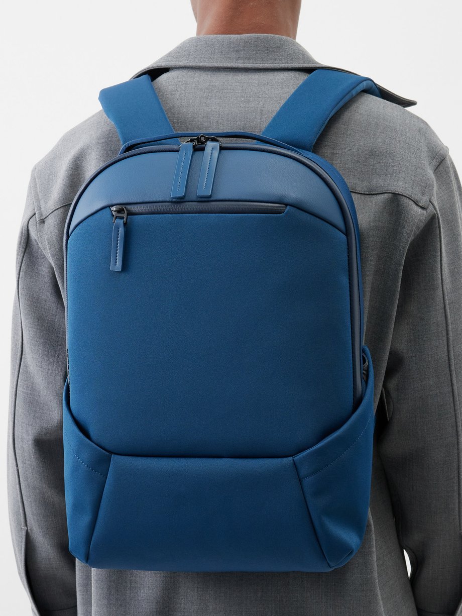 Blue Apex 3.0 waterproof canvas backpack Troubadour MATCHES UK