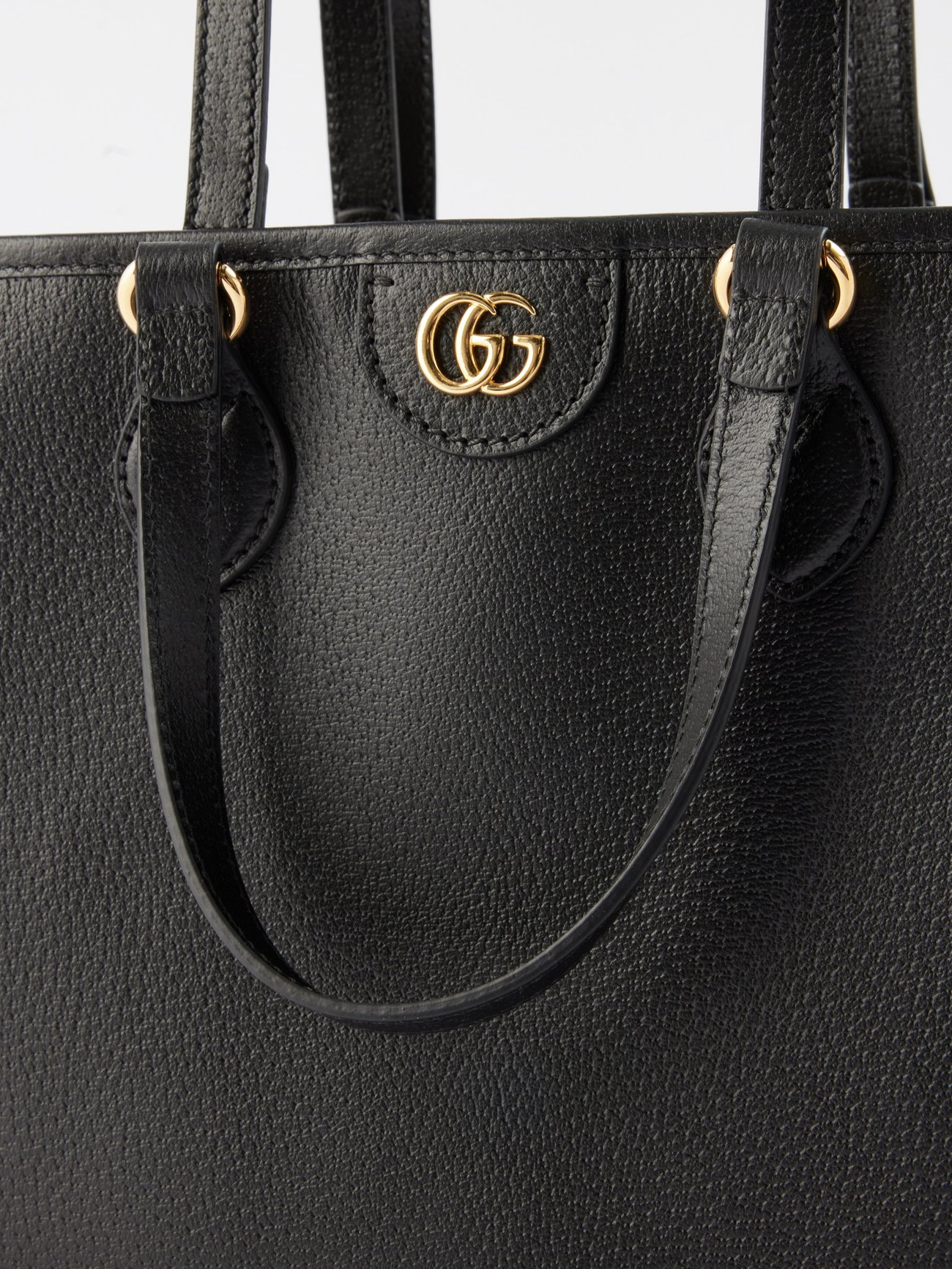 Gucci Gucci Ophidia mini leather tote bag Black MATCHESFASHION