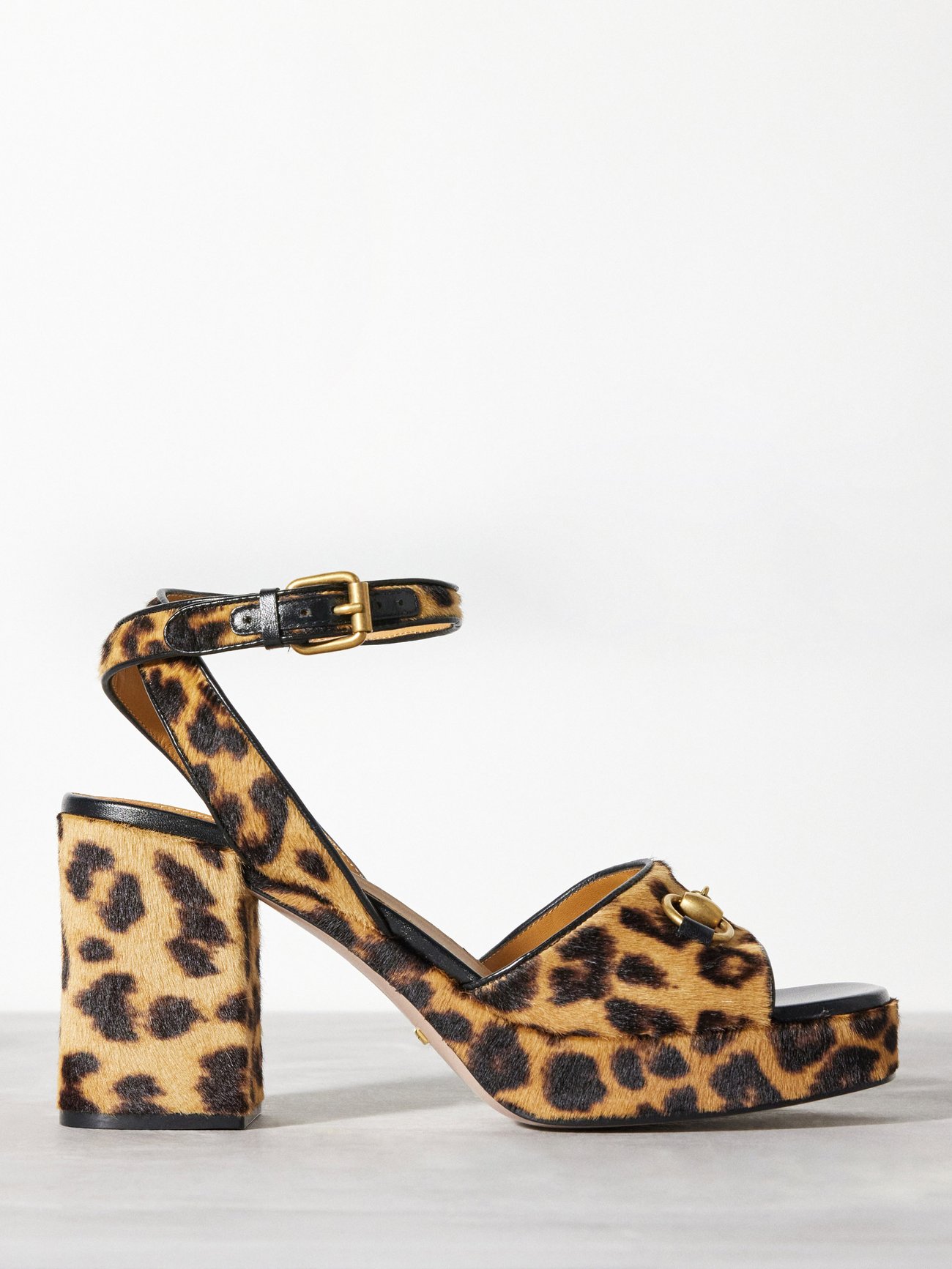 Brown Lady 60 calf hair sandals | Gucci | MATCHESFASHION UK