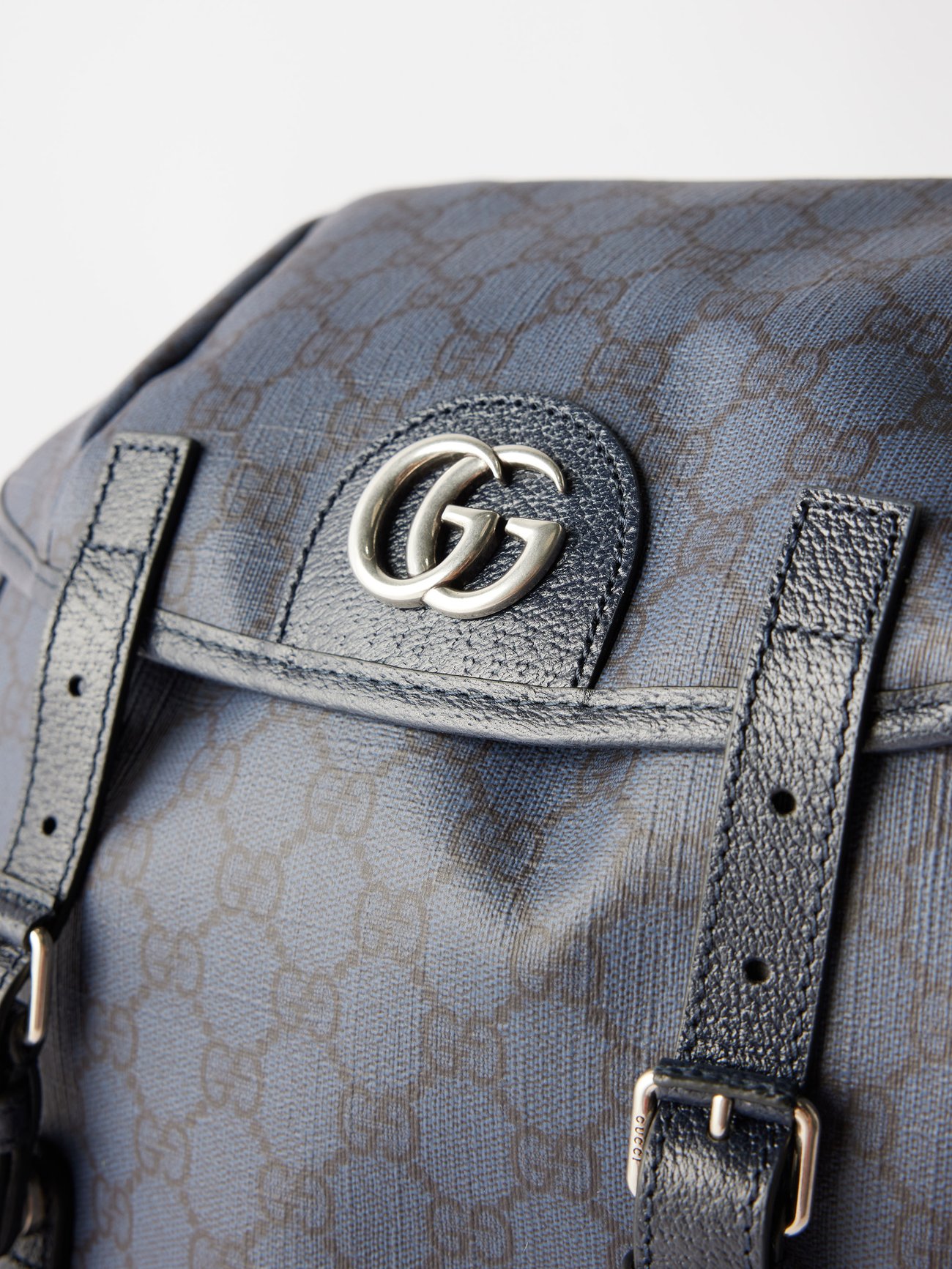 Gucci GG Supreme Leather Microfiber Backpack Bag Black