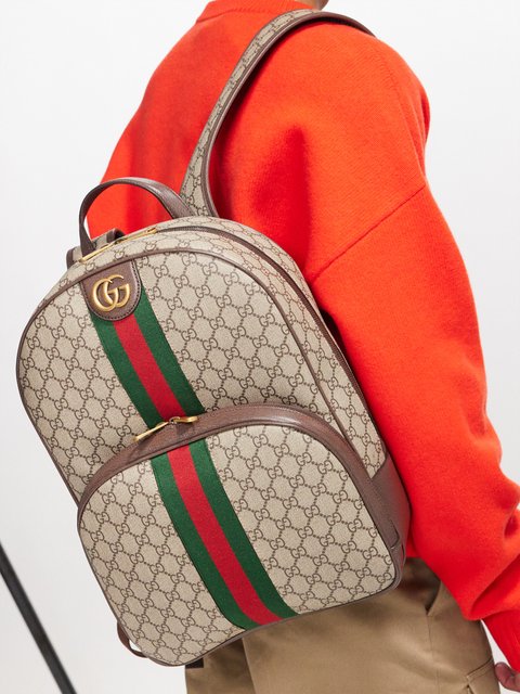 Beige Ophidia GG Supreme canvas backpack Gucci MATCHES UK