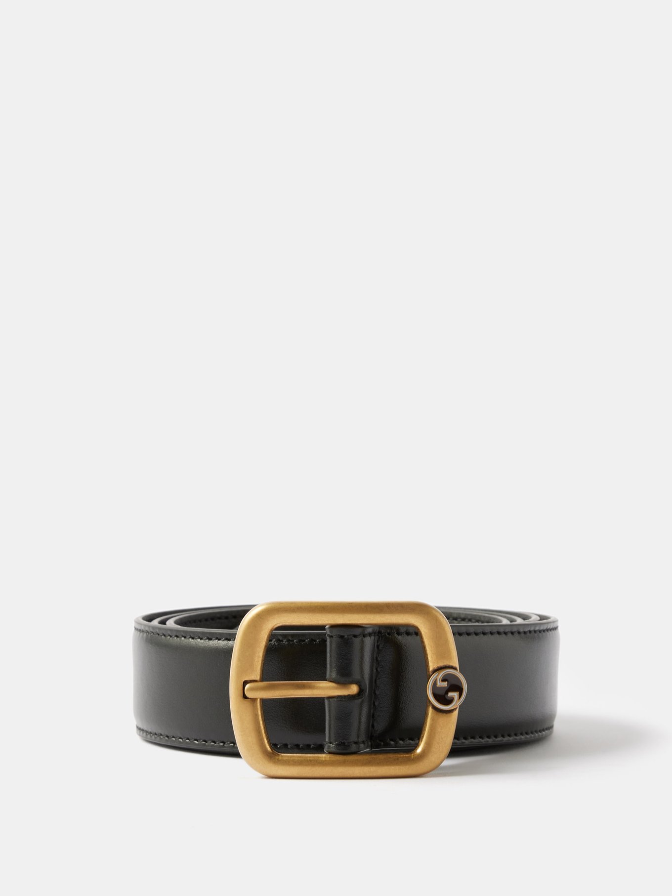 Gucci Interlocking G buckle-fastening Belt - Black