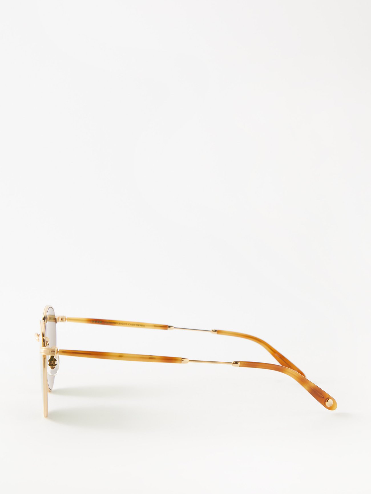 MATTISE Gold Unisex Polarized Sunglasses Made of Stainless Steel