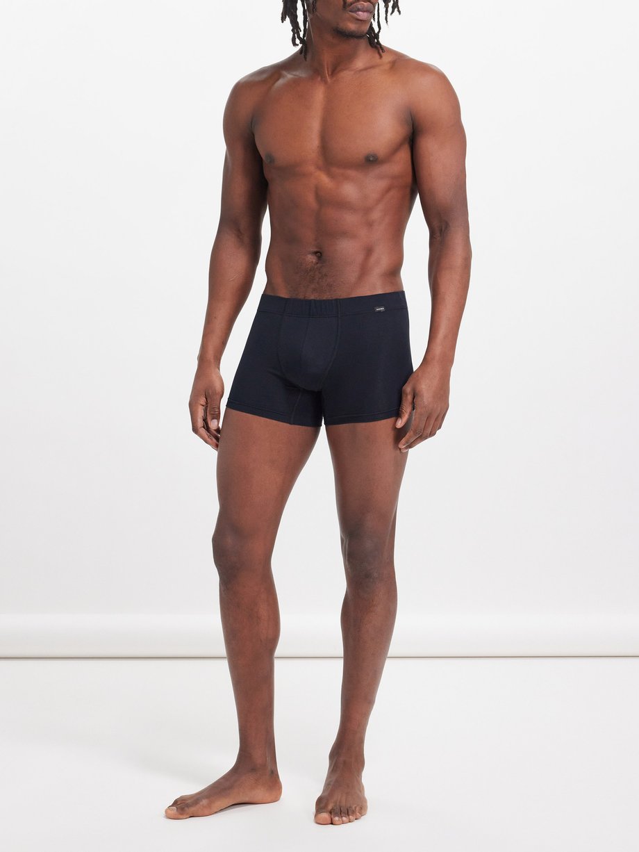 Hanro Cotton Essentials Boxer Brief (Black) Men's Underwear