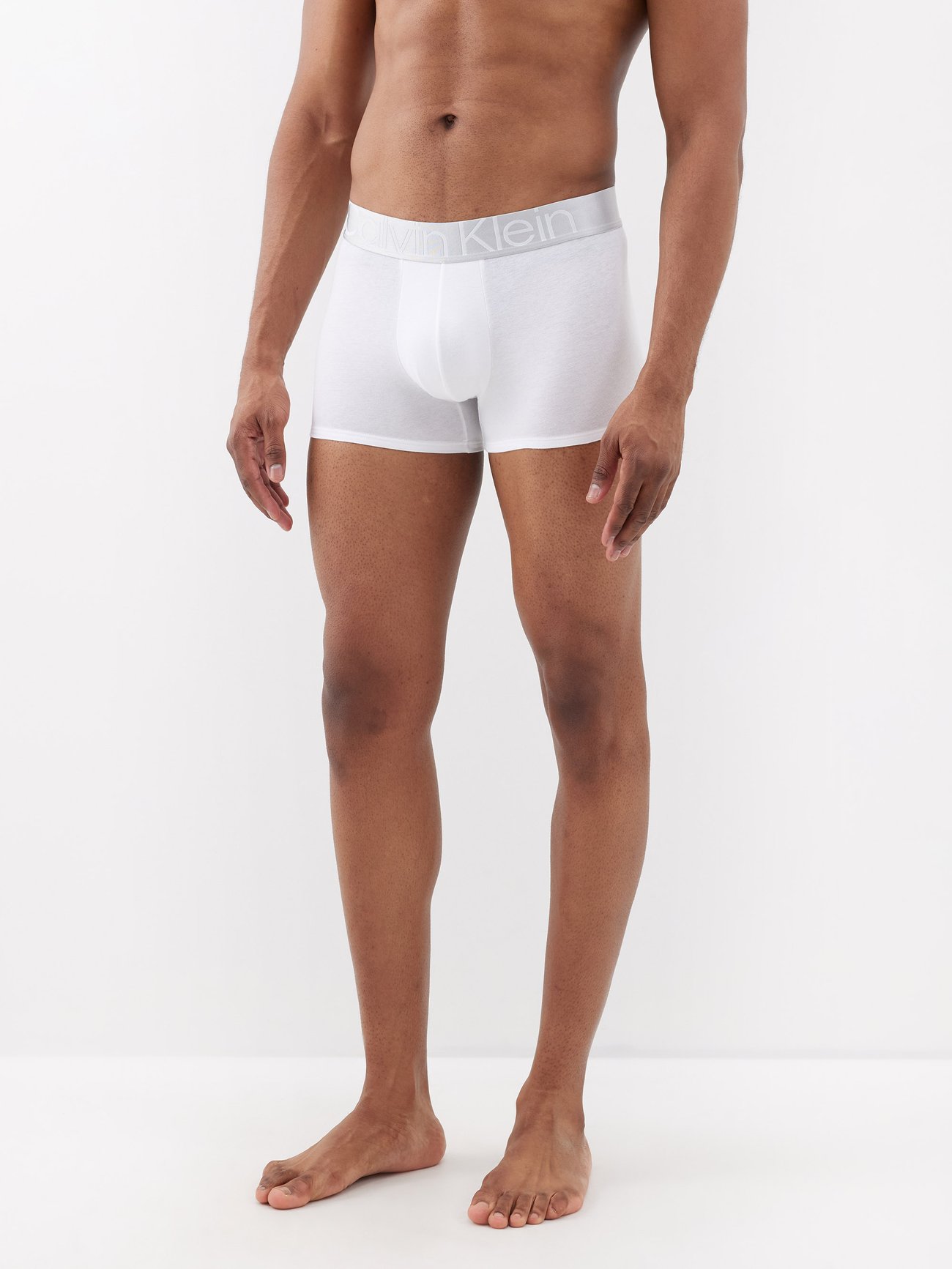 White Pack of three cotton-blend boxer briefs | Calvin Klein Underwear |  MATCHES US