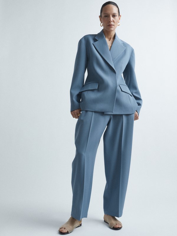 Raey Rounded wool suit trousers