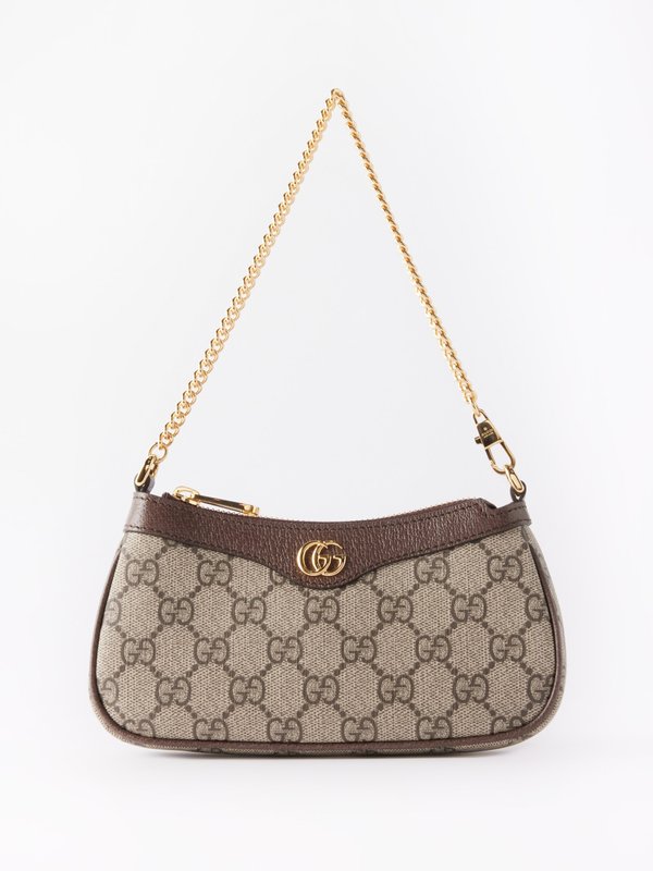 Beige Ophidia mini GG-Supreme canvas shoulder bag | Gucci | MATCHES UK