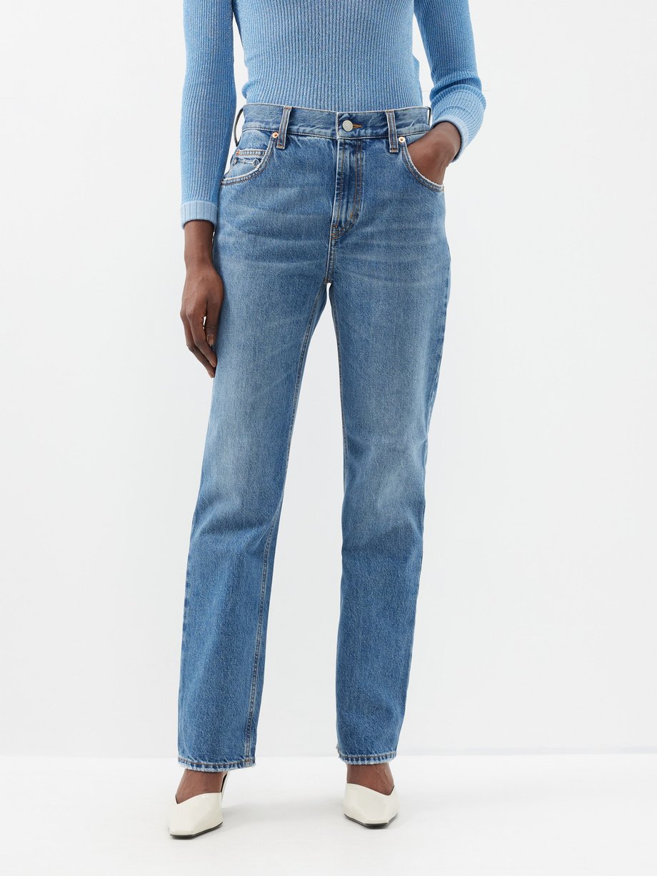 Blue Slim Horsebit-embellished flared jeans | Gucci | MATCHESFASHION UK