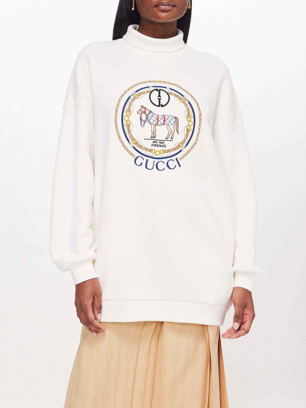 Gucci stamp best sale cotton sweatshirt