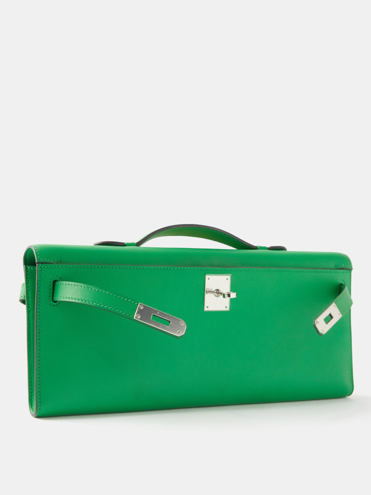 Green Hermès Kelly clutch bag, MATCHES x Sellier