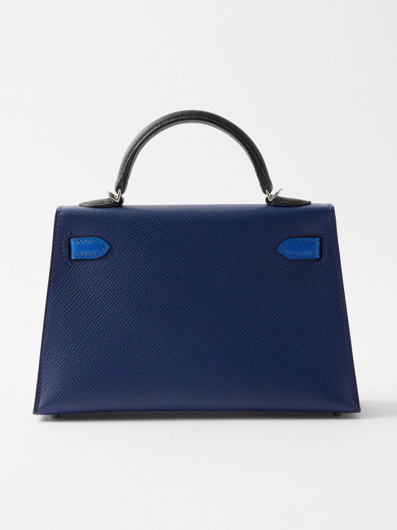 Blue Hermès Kelly II 20cm handbag, MATCHES x Sellier