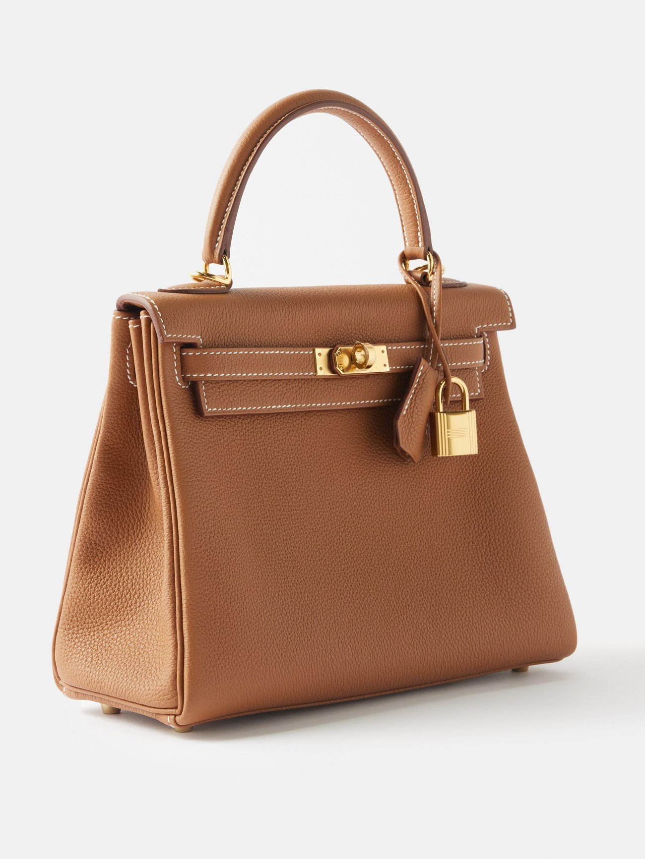 Brown Hermès Kelly Retourne 25cm handbag, MATCHES x Sellier